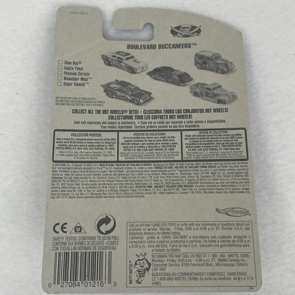 Hot Wheels 2003 Super Smooth Boulevard Buccaneers Silver 084 Highway 35 Mattel
